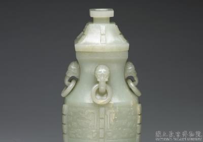 图片[2]-Jade square vessel with animal-mask pattern, Qing dynasty (1644-1911)-China Archive